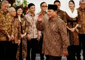 Indonesia's Prabowo to swear in Cabinet of over 100 ministers, deputies