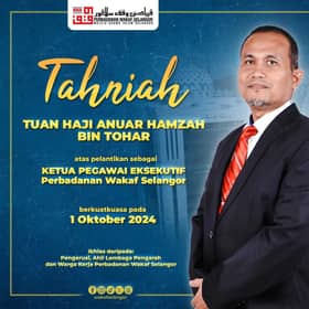 Anuar Hamzah dilantik ketua pegawai eksekutif Perbadanan Wakaf Selangor