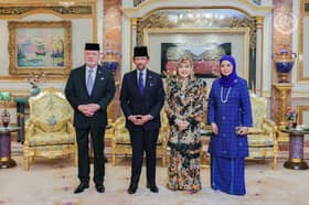 King, Queen of Malaysia accorded state welcome at Istana Nurul Iman