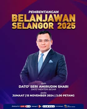 Belanjawan Selangor 2025 tumpu inisiatif khusus pacu ekonomi, tarik pelaburan