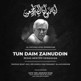 MB rakam ucapan takziah kepada keluarga Daim