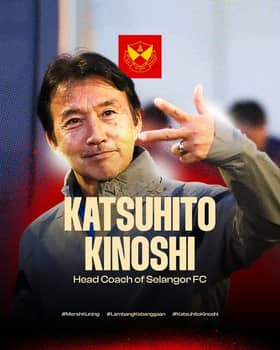 Jurulatih Jepun, Katsuhito Kinoshi pengendali baharu skuad Gergasi Merah