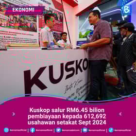 Kuskop salur RM6.45 billion pembiayaan kepada 612,692 usahawan setakat September 2024