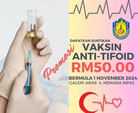 MPAJ tawar suntikan antitifoid serendah RM50 sepanjang bulan ini