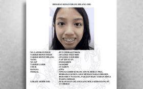 Police seek help to locate missing 15-year-old girl in Cheras