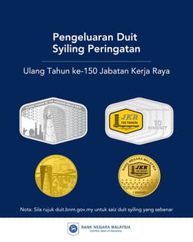 Bank Negara Malaysia keluarkan tiga syiling peringatan