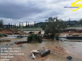 Benteng takungan air di Saujana Utama pecah, tiada kemalangan jiwa