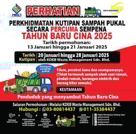 MBSJ tawar kutipan sampah pukal sempena Tahun Baharu Cina mulai 20 Jan