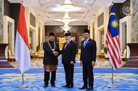 King confers Most Esteemed Order of Johor Royal to Indonesian President Prabowo
