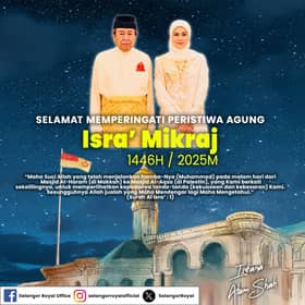 Sultan Selangor, Tengku Permaisuri seru umat Islam hayati peristiwa Israk Mikraj