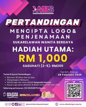 Wanita Berdaya Selangor anjur pertandingan cipta logo, tawar hadiah wang tunai