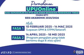 Permohonan UPUOnline masuk IPTA, Politeknik, Kolej Komuniti bermula 10 Feb