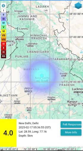 Early morning earthquake causes panic in Indian capital