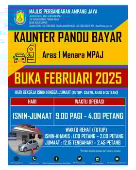 MPAJ buka kaunter pandu lalu bayar cukai taksiran