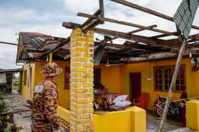 Storm devastates Sekinchan, damaging dozens of homes