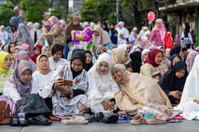 Indonesian Muslims celebrate Aidilfitri joyously with simplicity