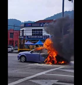 Simpan mercun dalam kereta dipercayai punca terbakar