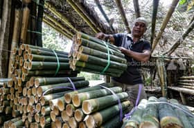 Buluh lemang rezeki berganda dua beranak Orang Asli menjelang Aidilfitri (FOTO ESEI)