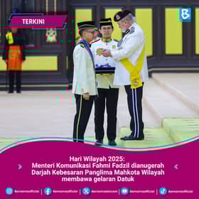Hari Wilayah 2025: Fahmi terima darjah kebesaran, kini bergelar Datuk