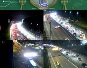 Aliran trafik lebuh raya menghala Lembah Klang sesak malam ini