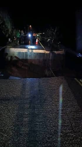 136 individu termasuk pelajar terkandas, jambatan runtuh di Sungkai