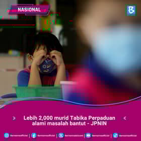 Lebih 2,000 murid Tabika Perpaduan alami masalah bantut - JPNIN