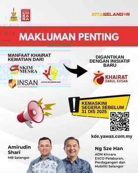 Khairat Darul Ehsan dibuka hingga 31 Disember, tawar pampasan RM1,000