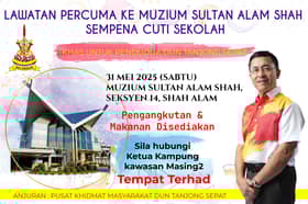 Cuti sekolah: DUN Tanjong Sepat anjur lawatan percuma ke Muzium Sultan Alam Shah