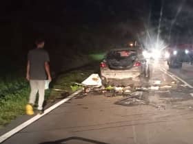 Dipercayai terkejut bunyi hon, gajah bertindak agresif rosakkan kereta di jalan Gerik-Jeli