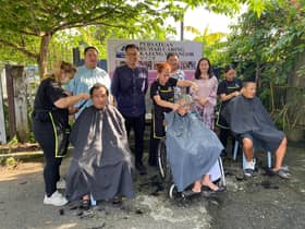 25 penghuni rumah kebajikan terima khidmat gunting rambut percuma