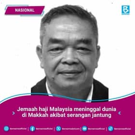 Jemaah haji Malaysia meninggal dunia akibat serangan jantung