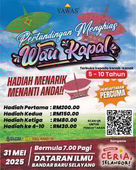 Kanak-kanak dipelawa sertai pertandingan hias wau, hadiah wang tunai menanti