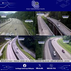 Aliran trafik lancar di lebuh raya utama takat 9 pagi ini