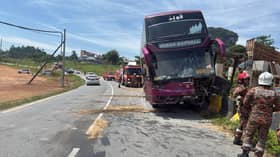 Bas ekspres terbabas, 19 penumpang selamat