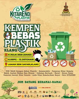 Kempen bebas plastik kembali, siri kedua di Klang Ahad ini