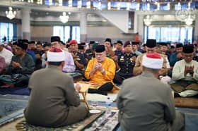 King, Queen grace Warriors' Day prayers at Masjid Negara