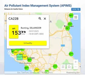 Banting, Johan Setia kekal catat IPU tidak sihat setakat 6 petang