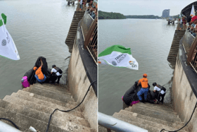 关丹极限跳伞赛遇强风　三人降落偏差一人受伤