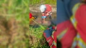 骑士连人带摩托坠沟身亡