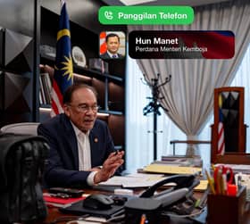 Anwar, Hun Manet discuss Thailand-Cambodia ceasefire, IOT operations
