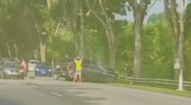 Merusuh selepas kemalangan: Polis tahan empat suspek, tiga diburu