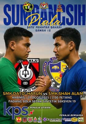 SMK Shah Alam juara Piala Sumbangsih Piala Datuk Mokhtar Dahari B-18 
