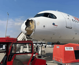 ஸ்பெயினிலிருந்து பாரீசுக்கு புறப்பட்ட விமானம் பறவை கூட்டத்தை மோதியது