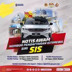 Tawaran nombor pendaftaran SIS dibuka esok