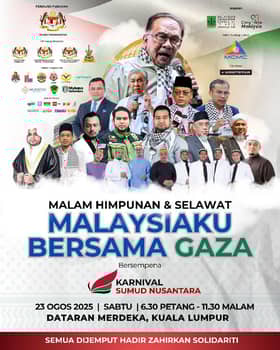 Himpunan, selawat Gaza lambang solidariti rakyat Malaysia, 23 Ogos ini 