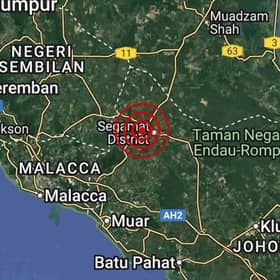 MetMalaysia: Pusat gempa terletak lima kilometer barat Segamat 