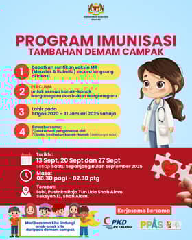 Orang ramai dipelawa sertai program imunisasi demam campak percuma untuk kanak-kanak