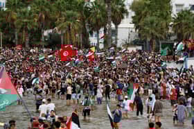 Israel pintas kapal GSF: Aktivis pro-Palestin Eropah adakan tunjuk perasaan