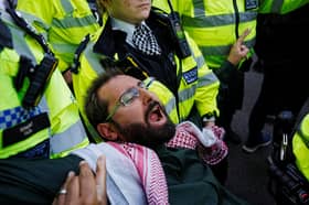 UK cops nab over 400 at protest for banned Palestine group