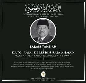 Bekas EXCO Selangor meninggal dunia akibat sakit tua